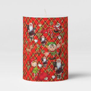 Christmas Pillar Candle, Elf Candle