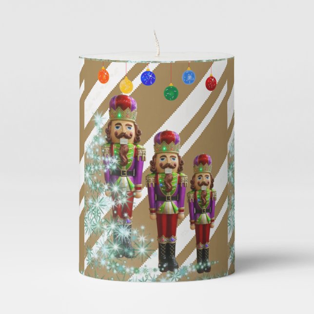 Christmas Pillar Candle, Soldier Pillar Candle (Front)