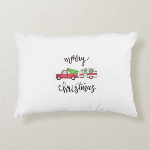 CHRISTMAS PILLOW RV STYLE RED BACK