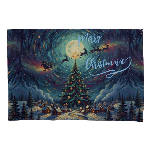Christmas Pillowcase Standard 20x30 Starry Night (Front)