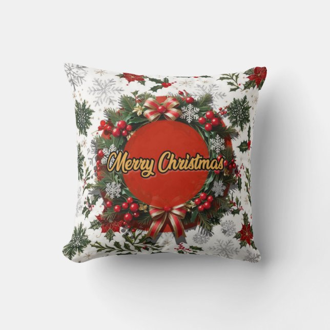 Christmas pillows with snowflakes (Front)