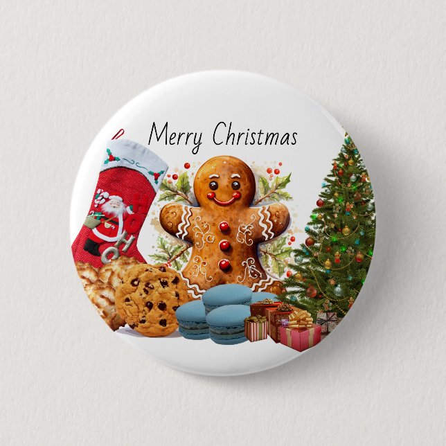 Christmas pin/ button (Front)