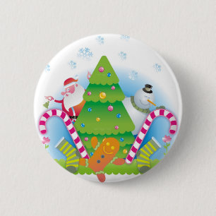 christmas pinback button