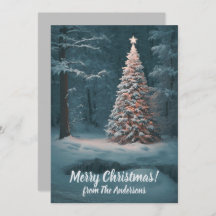 Christmas pine 14, Merry Christmas, greeting card