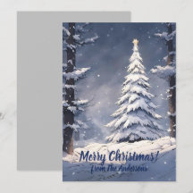 Christmas pine 7, Happy Holidays, greeting card