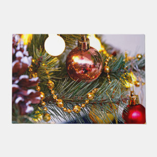 Christmas Pine Bauble and Garland Doormat