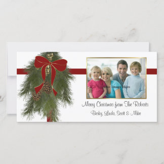 Christmas Pine Bough Photo Card