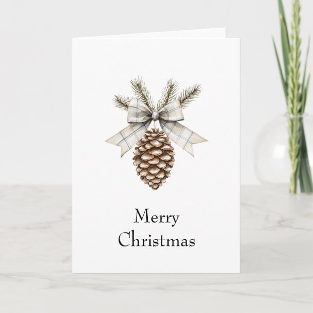 Christmas Pine Cone Card (Front)