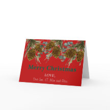 Christmas Pine Cone Holiday Card