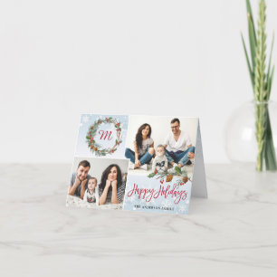 Christmas Pine Cones 3 PHOTOS Greeting Folded Holiday Card