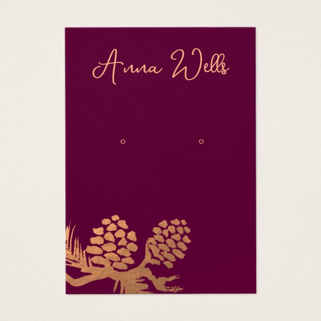 Christmas Pine Cones  Earring  (Front)