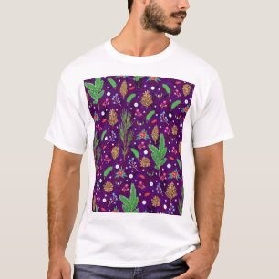 Christmas Pine Cones: Festive Seamless T-Shirt