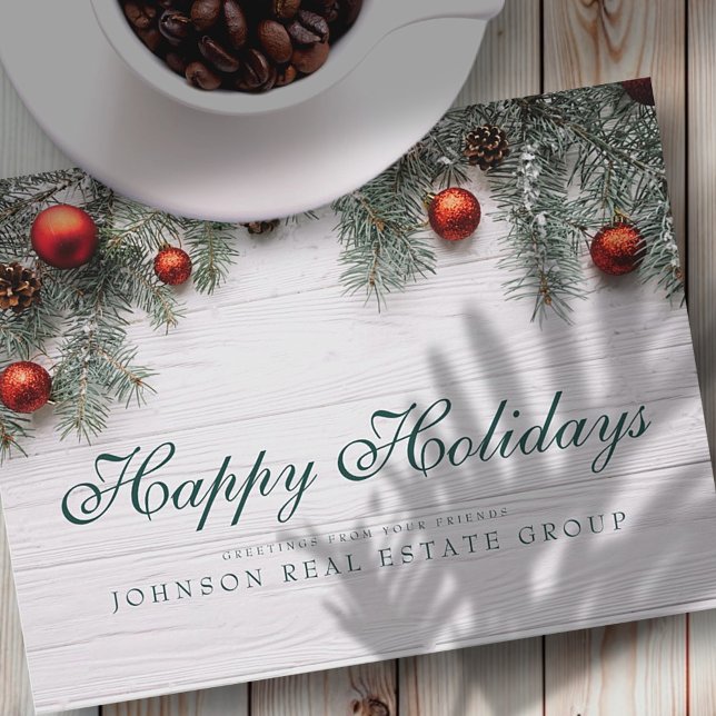 Christmas Pine Cones | Happy Holidays Greeting Postcard (Creator Uploaded)