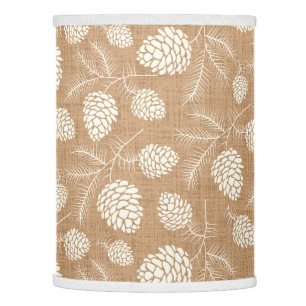Christmas pine cones lamp shade