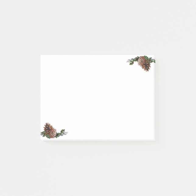Christmas Pine Cones Post-it Notes (Front)