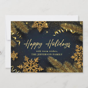 Christmas Pine Cones Rustic Greeting Holiday Card