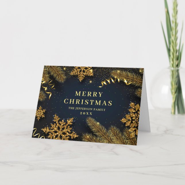 Christmas Pine Cones Rustic Greeting Holiday Card (Front)