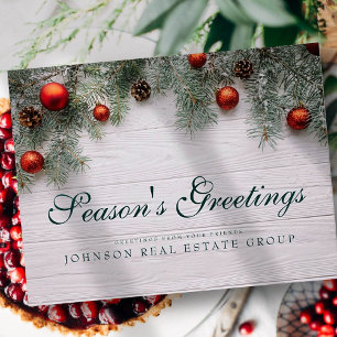 Christmas Pine Cones Season's Greeting Postcard