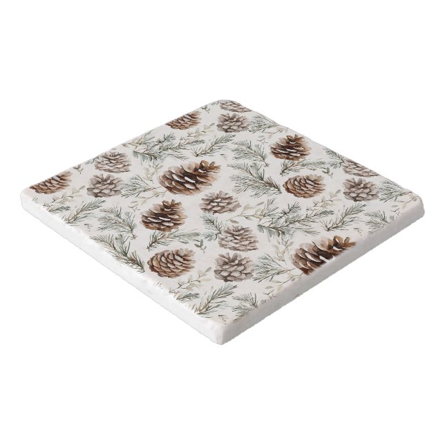 Christmas Pine Cones Trivet (Corner)