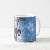 Christmas Pine cones under a starry night sky Coffee Mug (Front Right)