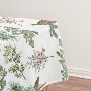 Christmas Pine Conifer Forest Festive Tablecloth