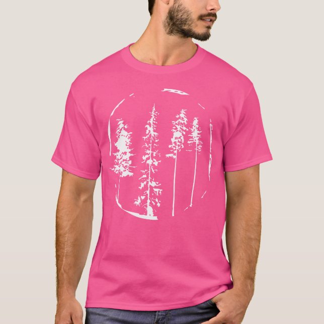 Christmas Pine Forest Pine Trees T-Shirt (Front)