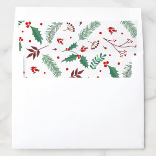Christmas Pine Leaves Holiday Envelope Liner