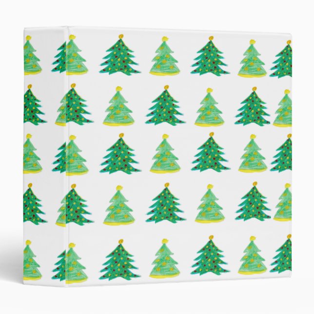 Christmas Pine Pattern 3 Ring Binder (Front/Spine)