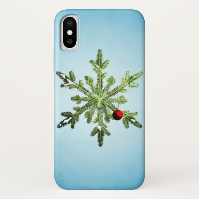Christmas Pine Snowflake Case-Mate iPhone Case (Back)
