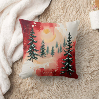 Christmas Pine Sovereignty Weddings Anniversaries Throw Pillow