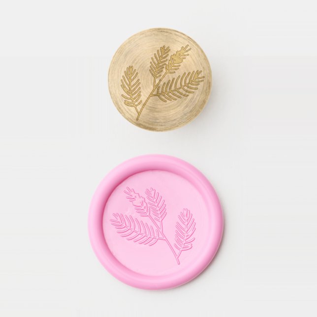 Christmas Pine Tree Leaves Holiday Wax Seal Stamp (Stamped)