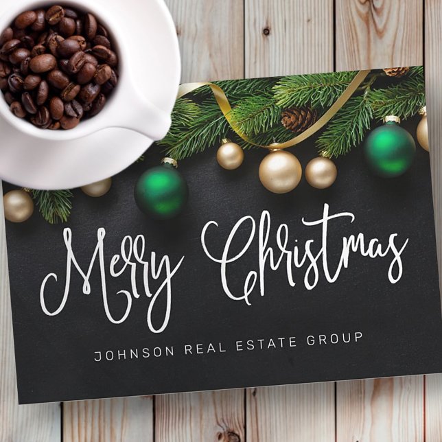 Christmas Pine Tree Merry Christmas Business Holiday Card (Creator Uploaded)