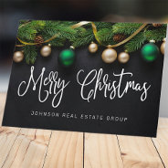 Christmas Pine Tree Merry Christmas Business Holiday Card at Zazzle