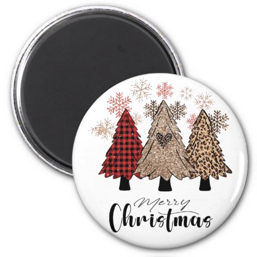 Christmas Pine Tree Merry Christmas Magnet