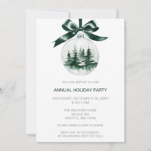 Christmas Pine Tree Ornament Holiday Card