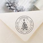 Christmas Pine Tree Return Address Rubber Stamp<br><div class="desc">Create your own Christmas | Holiday return address rubber stamp.</div>