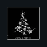 Christmas Pine Tree Rubber Stamp<br><div class="desc">Beautiful Christmas pine tree design on dark blue background,  simply magnificent.

"</div>
