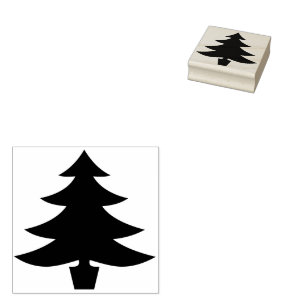 Christmas Pine Tree Shape Rubber Stamp
