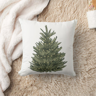 Christmas pine tree Throw Pillow