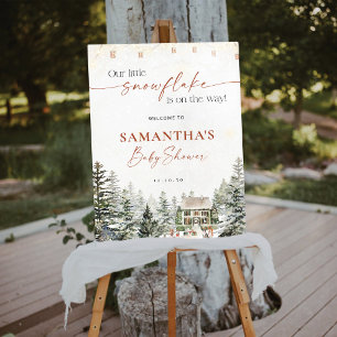 Christmas Pine Tree Winter Baby Shower Foam Board