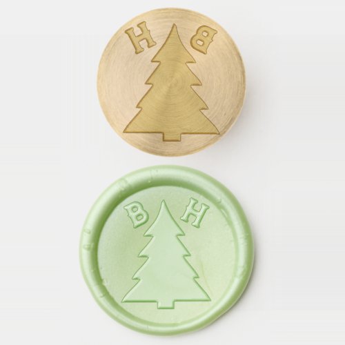 Christmas Pine Tree Winter Season Custom Monogram Wax Seal Stamp