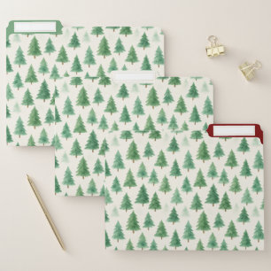 Christmas Pine Trees File Folder – Modern