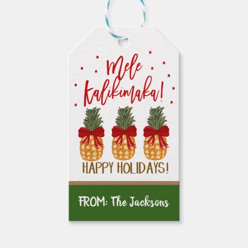 Christmas Pineapple Gift Tag