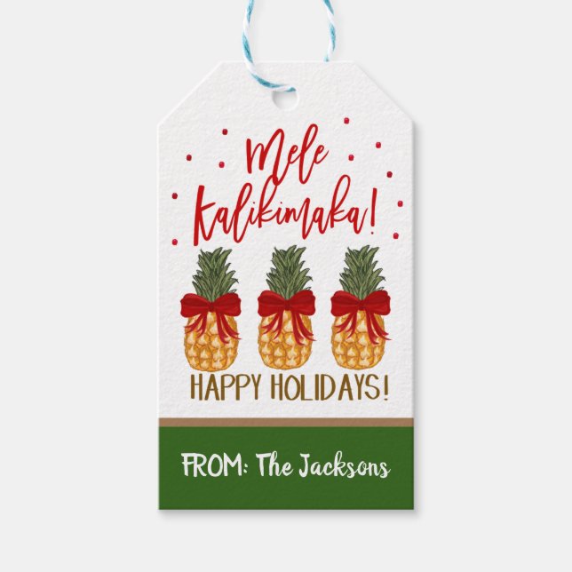 Christmas Pineapple Gift Tag (Front)