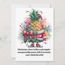 Christmas pineapple tree watercolor