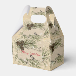 Christmas Pinecones Snowflakes Birds Favor Boxes