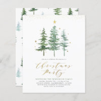 Christmas Pines | Budget Holiday Party Invitation