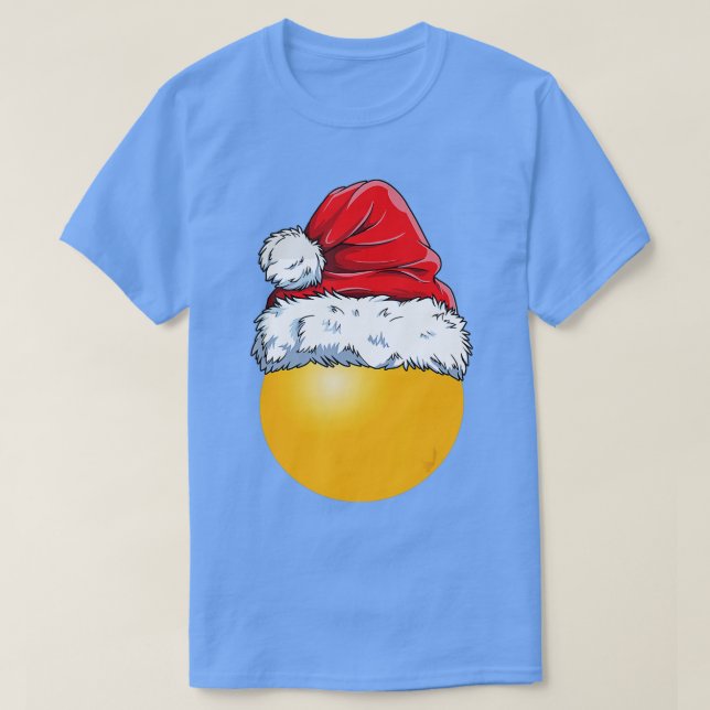 Christmas Ping Pong Ball Santa Hat Funny Sport Xma T-Shirt (Design Front)