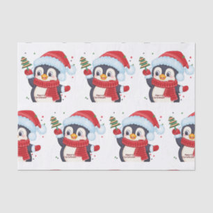 Christmas Pinguin with a Tree Tissue Paper