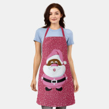 Christmas pink African-American Santa Claus